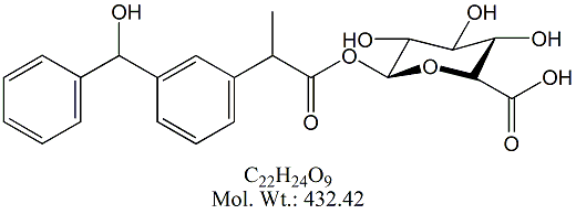 KTP55: Ketoprofen Dihydro β-D-Glucuronide