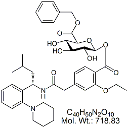 RPG41: Repaglinide Acyl-β-D-Glucuronide Benzyl Ester