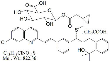 MTL54A: Montelukast Acyl-β-D-Glucuronide Acetate Salt