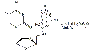 EMT90N: Emtricitabine O-&#946;-D-Glucuronide Sodium Salt