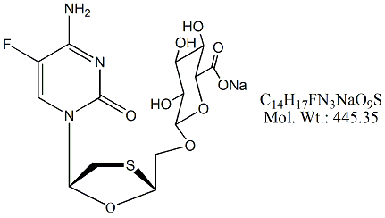 EMT90N: Emtricitabine O-β-D-Glucuronide Sodium Salt