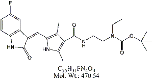 SNT49: Sunitinib N-Desethyl N-Butoxycarbonyl Impurity