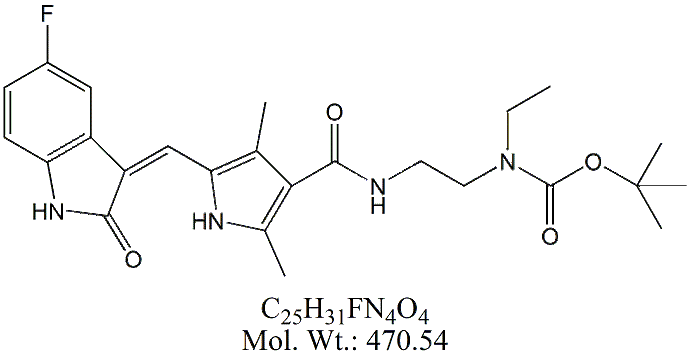SNT49: Sunitinib N-Desethyl N-Butoxycarbonyl Impurity