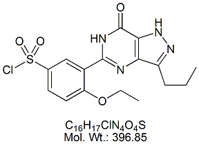 SDF48: Sildenafil Des(methylpiperazinyl) Chlorosulfone Impurity